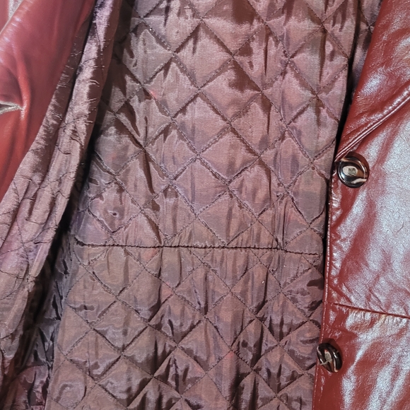 Vintage 1970s Opera Women's Lined, Belted Leather Trench Coat Fits Like A 4-6. - Picture 9 of 16